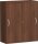 Schiebetürenschrank mit Mittelseite, 4 Dekor-Einlegeböden, abschließbar, 1000x425x1152, Nussbaum/Nussbaum