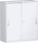 Schiebetürenschrank mit Mittelseite, 4 Dekor-Einlegeböden, abschließbar, 1000x425x1152, Weiß/Weiß