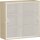 Schiebetürenschrank mit satinierten Glas-Schiebetüren, mit Mittelseite, 4 Dekor-Einlegeböden, nicht abschließbar, 1200x425x1152, Ahorn