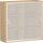 Schiebetürenschrank mit satinierten Glas-Schiebetüren, mit Mittelseite, 4 Dekor-Einlegeböden, nicht abschließbar, 1200x425x1152, Buche