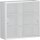 Schiebetürenschrank mit satinierten Glas-Schiebetüren, mit Mittelseite, 4 Dekor-Einlegeböden, nicht abschließbar, 1200x425x1152, Weiß