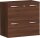 Registraturschrank, 2 Hängeregistraturen mit Zentralverriegelung und Auszugssperre, abschließbar, Wandbefestigung erforderlich, 800x425x768, Nussbaum/Nussbaum