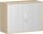 Anstell-Querrollladenschrank, 1 Dekor-Einlegeboden, mit Stellfüßen, abschließbar, 1000x425x720, Silber/Ahorn