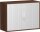 Anstell-Querrollladenschrank, 1 Dekor-Einlegeboden, mit Stellfüßen, abschließbar, 1000x425x720, Silber/Nussbaum
