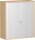 Querrollladenschrank, 2 Dekor-Einlegeböden, abschließbar, 1000x425x1152, Silber/Buche