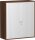 Querrollladenschrank, 2 Dekor-Einlegeböden, abschließbar, 1000x425x1152, Silber/Nussbaum