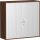 Querrollladenschrank, 2 Dekor-Einlegeböden, abschließbar, 1200x425x1152, Silber/Nussbaum