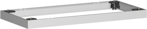Metallsockel, Auswahl entsprechend Schrankbreite, 600x50, Silber
