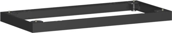 Metallsockel, Auswahl entsprechend Schrankbreite, 1000x50, Schwarz