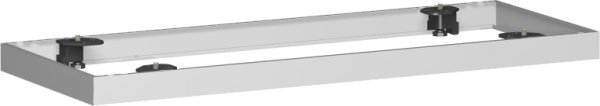 Metallsockel für Querrollladenschrank, Auswahl entsprechend Schrankbreite, 1000x50, Silber