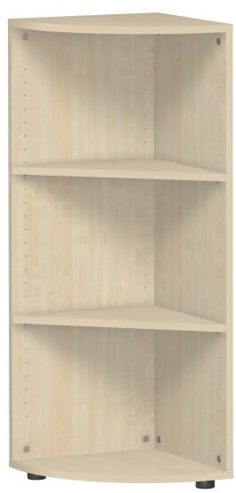 Eckabschlussregal mit Standfüßen, 400x400x1104, Ahorn