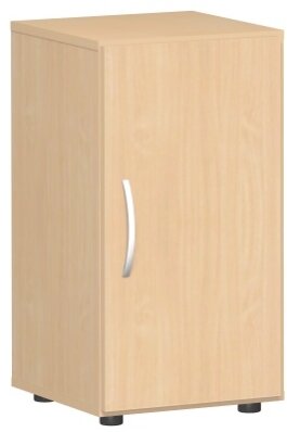 Flügeltürenschrank mit Standfüßen, Griff links oder rechts, inkl. Türdämpfer, nicht abschließbar, 400x420x752, Buche/Buche