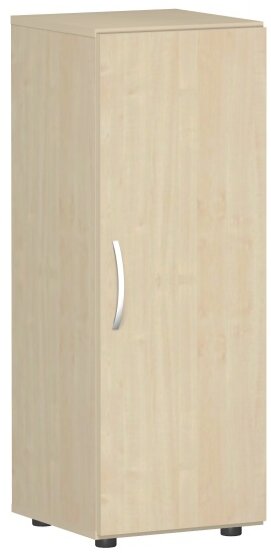 Flügeltürenschrank mit Standfüßen, Griff links oder rechts, inkl. Türdämpfer, nicht abschließbar, 400x420x1104, Ahorn/Ahorn