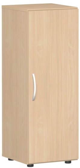 Flügeltürenschrank mit Standfüßen, Griff links oder rechts, inkl. Türdämpfer, nicht abschließbar, 400x420x1104, Buche/Buche