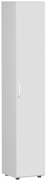 Flügeltürenschrank mit Standfüßen, Griff links oder rechts, inkl. Türdämpfer, nicht abschließbar, 400x420x2160, Lichtgrau/Lichtgrau