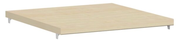 Einlegeboden mit Bodenträger, 400x370x19, Ahorn