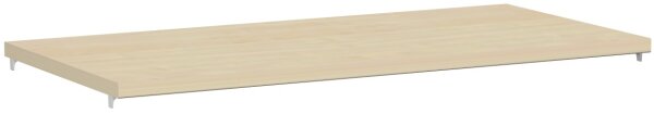 Einlegeboden mit Bodenträger, 800x370x19, Ahorn