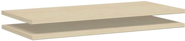 Regalzwischenboden zur Verbindung von 2 Schränken, 2 Stück, 800x383x19, Ahorn