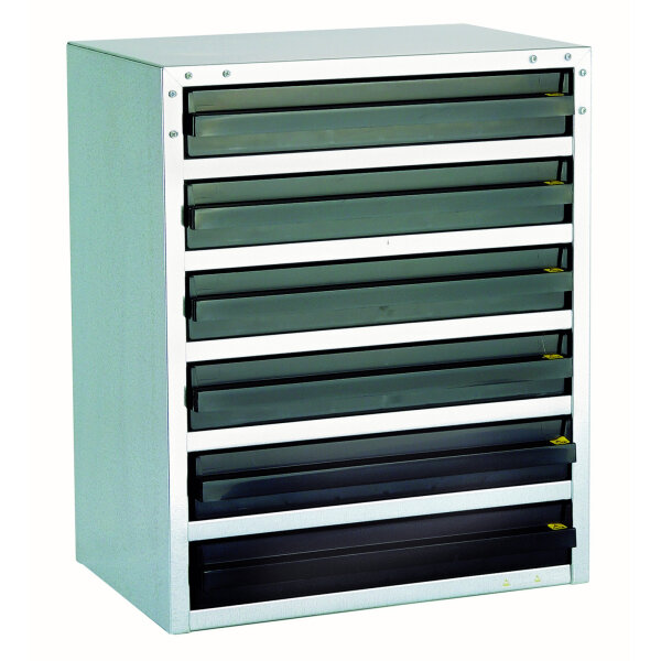 ESD steel cabinet series 250, type 250/6-3 with 6 ESD drawers 250-03