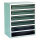 ESD steel cabinet series 250, type 250/6-3 with 6 ESD drawers 250-03