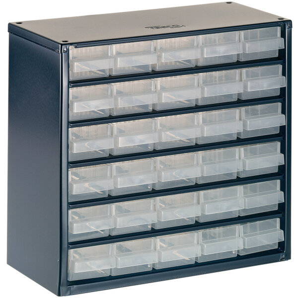 Stahlmagazin Serie 600, Typ 630-00 mit 30 Schubladen 150-00