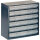 Stahlmagazin Serie 600, Typ 630-00 mit 30 Schubladen 150-00