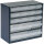 Stahlmagazin Serie 600, Typ 616-123 mit 16 Schubladen 150-01, 150-02, 150-03