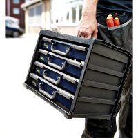 Portable carrying box, type HandyBox 55x4 with 4 assortment boxes
