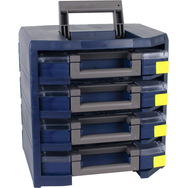 Portable carrying box, type HandyBoxxser 4x5x5 with 4 Boxxser assortment boxes