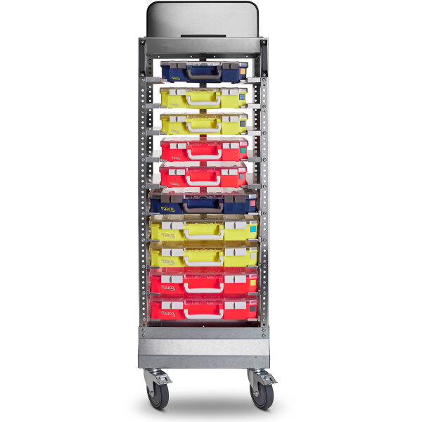 Zubehör Sortimentskoffer CarryLite/CarryLite LMS: CarryLite Trolley 5x10+4x8 leer