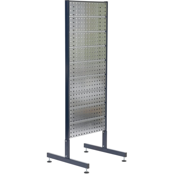 Double rack with 6 perforated panels (empty), partially mounted