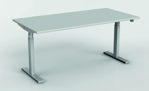 Elektro-Hubtisch höhenverstellbar, 1600x800x625-1275, Lichtgrau/Silber