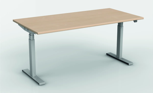 Elektro-Hubtisch höhenverstellbar, 1800x800x625-1275, Buche/Silber
