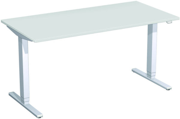 Elektro-Hubtisch höhenverstellbar, 1600x800x650-1250, Lichtgrau/Silber