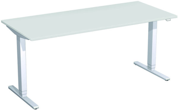 Elektro-Hubtisch höhenverstellbar, 1800x800x650-1250, Lichtgrau/Silber