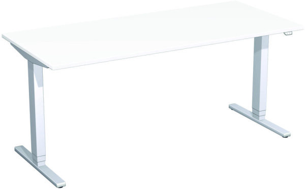 Elektro-Hubtisch höhenverstellbar, 1800x800x650-1250, Weiß/Silber