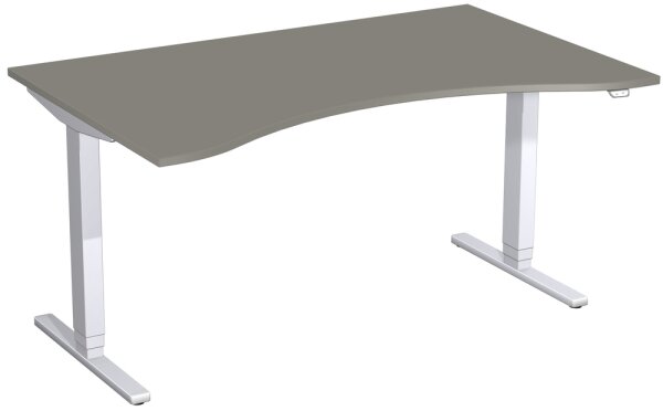 Elektro-Hubtisch höhenverstellbar, 1600x1000x650-1250, Onyx/Silber