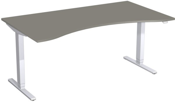 Elektro-Hubtisch höhenverstellbar, 1800x1000x650-1250, Onyx/Silber