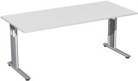 Schreibtisch feste Höhe, 1800x800x720, Lichtgrau/Silber