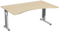 Schreibtisch Ergonomieform feste Höhe, einseitig...