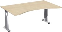 Schreibtisch Ergonomieform feste Höhe, beidseitig...