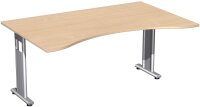 Schreibtisch Ergonomieform feste Höhe, beidseitig...