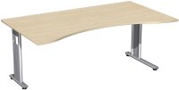 Schreibtisch Ergonomieform feste Höhe, einseitig...