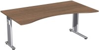 Schreibtisch Ergonomieform feste Höhe, einseitig...