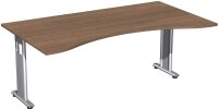 Schreibtisch Ergonomieform feste Höhe, beidseitig...