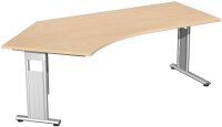 Schreibtisch 135° links feste Höhe, einseitig...