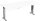 PC-Schreibtisch links feste Höhe, beidseitig zurückgesetzt, 1800x1000x720, Weiß/Silber