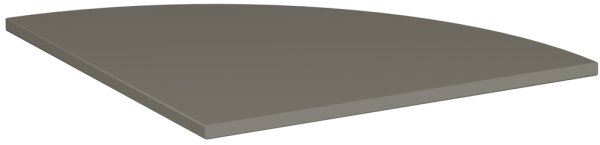 Verkettungsplatte Viertelkreis 90° inkl. Verkettungsmaterial, 800x800, Onyx