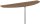 Anbautisch mit Stützfuß, inkl. Verkettungsmaterial, höhenverstellbar, 1600x500x680-820, Nussbaum/Silber
