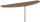 Anbautisch mit Stützfuß, inkl. Verkettungsmaterial, höhenverstellbar, 1800x500x680-820, Nussbaum/Silber